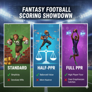 Fantasy Football Scoring: Standard, Half-PPR, Full PPR